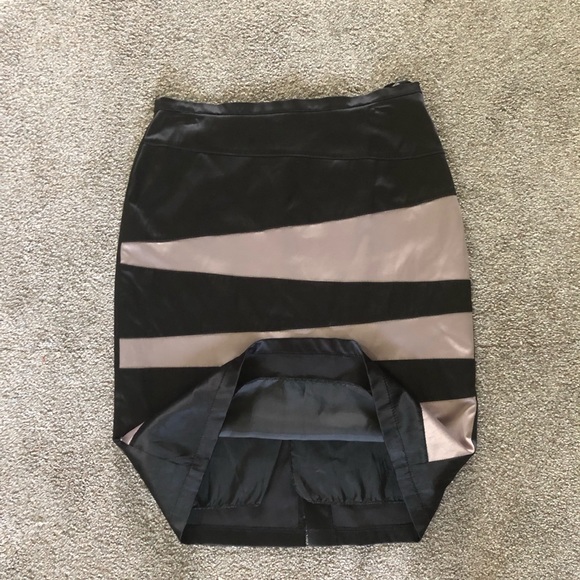 Pencil striped skirt size M (38) Classic Workwear party colorblock straight - Picture 4 of 7